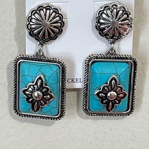 💕NEW ARRIVAL! Adi Love Turquoise and Silver Earrings